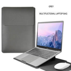 Housse pour ordinateur portable 15 16 pouces Housse en cuir avec support réglable pour <span class=keywords><strong>MacBook</strong></span> <span class=keywords><strong>Pro</strong></span> 16 2021 2019 Pochette bleue Sacs en cuir PU - Product Image 5