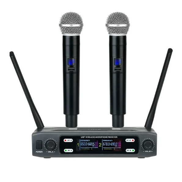 Grenzüberschreitendes drahtloses mikrofon eins bis zwei VHF heimkaraoke moderator KTV singend professionelles drahtloses dynamisches mikrofon