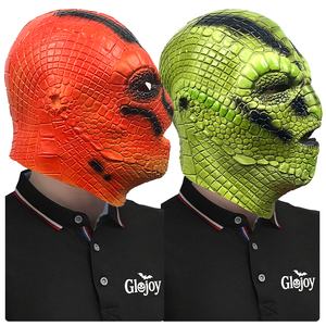 Masque de Lézard en Latex pour Homme, <span class=keywords><strong>Costume</strong></span> Tête d'Animal pour Fête d'<span class=keywords><strong>Halloween</strong></span>, Cosplay, Jouets Amusants pour Enfants, Accessoires de Déguisement Fantaisie, Vente en Gros Personnalisée - Product Image 3