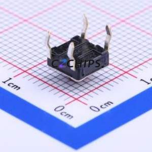 SKHWARA010 Tactile Switch Through hole Component (THT)-4P,6x6mm Switch Single Pole Single Throw Round Button Through Hole 6mm - Product Image 2