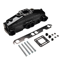Colector de escape para motor marino Mercruiser V8 Small Block, piezas de motor marino XME 7114 V8 5.0L 5.7L
