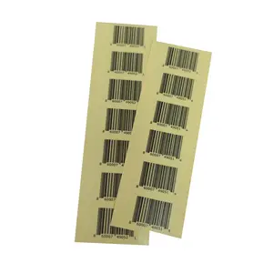 Stiker Kode Batang Produk Hitam Bening Transparan 1d Ukuran Kustom Label Kode Batang Kertas Dalam Gulungan Lembar