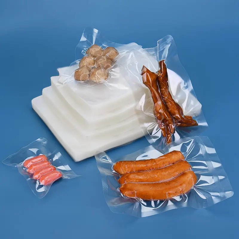 Biodegradable factory direct sale food clear sealer pack high temperature cooking Vacuum Bag