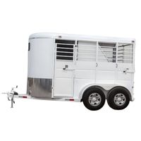 Promotion : Remorque légère en aluminium pour 2 chevaux, à chargement oblique, avec rampe, pour le marché australien