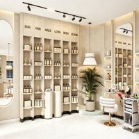 Station de manucure, mobilier de salon de beauté, aménagement complet sur mesure, design intérieur de salon de coiffure, décoration et rénovation de salon de barbier