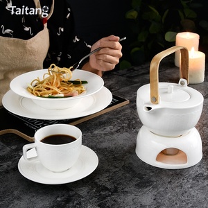 Barato al por mayor de porcelana blanca juegos de vajilla barato blanco platos de cena para restaurante - Product Image 3