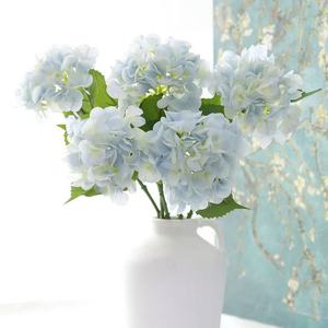 Fiore di Ortensia Artificiale Realistico al Tatto d'Acqua, Stelo Singolo di Ortensia Finta per Vaso da Soggiorno, Decorazione Floreale per Matrimoni - Product Image 1