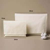Sac enveloppe en flanelle de coton imprimé logo personnalisé sac à poussière brossé nature pour emballage de vêtement pochette enveloppe en coton imprimé