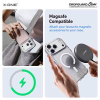 Coque de téléphone portable magnétique transparente anti-jaunissement X-ONE Armor pour iPhone 16 17 15 Pro Max Plus Air, protection antichoc en TPU et PC