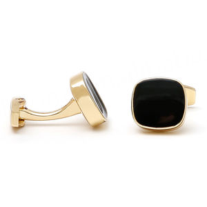 Boutons de manchette de style français, classiques, minimalistes, noirs, carrés, élégants pour hommes, boutons de manchette de haute qualité - Product Image 6