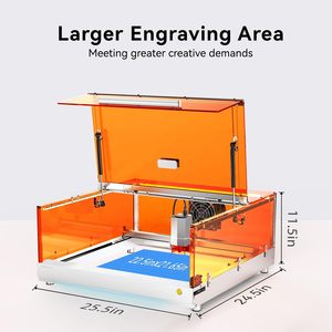 Máquina de Grabado Láser Toocaa de 40W con Juego de Rodillos Rotatorios, Extractor de Humos, Cámara Inteligente, Asistencia de Aire y Mesa de Trabajo Tipo Panal - Product Image 4
