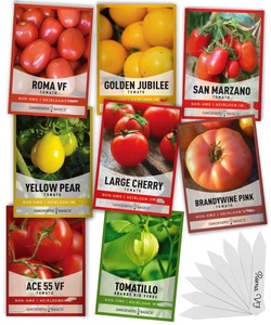 <span class=keywords><strong>Kit</strong></span> de plantes de jardin potager biologique 8 tomates pour amoureux de la culture en extérieur ou à la maison dans un sol de jardin en état d'utilisation - Product Image 1