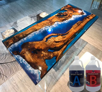 DLD Premium Kunstharz-Tische mit Epoxidharz und Holz, Kristallklares Epoxidharz und Härter