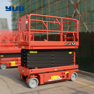 Yuli gunting pelatihan elektrik aluminium Aloi, Platform pengangkat gunting listrik perancah dapat dilipat udara kerja tipe gunting paduan aluminium vertikal - Product Image 5