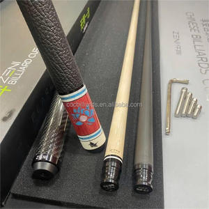 Taco de billar <span class=keywords><strong>ZENI</strong></span> XW01 de alta calidad hecho a mano con eje de carbono y arce, con pasador radial QianYi, doble eje, punta de 12.2mm y 11.8mm, peso de la punta de 19oz. - Product Image 5