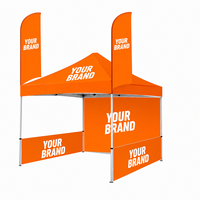 ADMAX Tente pliante portable en aluminium 3x3m, robuste, ignifuge, résistante aux UV, imperméable, en Oxford 400D/600D