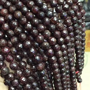 Perles en vrac À Facettes Grenat Minéral Perles Pour La Fabrication De Bijoux Bracelet de Guérison Naturel Perles de pierre - Product Image 4