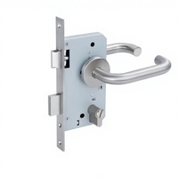 Cylindre de serrure en laiton ignifuge durable sans clé avec bouton pour salle de bain