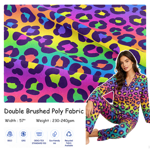 Tela de Poliéster DBP <span class=keywords><strong>El</strong></span>ástica de Doble Cepillado con Impresión Digital Personalizada, Sin Pedido Mínimo, por Metro, <span class=keywords><strong>para</strong></span> Leggings y <span class=keywords><strong>Ropa</strong></span> - Product Image 1