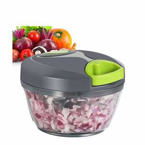 Professional Manual Eco-Friendly LFGB Certified Metal Food Processor 1800ml Capacity Chopping Shredding Garlic <b>Vegetable</b> <b>Tools</b> - Product Image 1