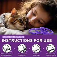 Collier apaisant pour chien et chat, réglable, de luxe, infusé aux huiles essentielles, lot de 3