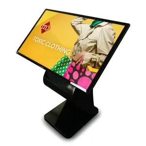 Factory cheap price 32 inch full HD floor standing 4K interactive lcd digital information touch screen advertising display totem