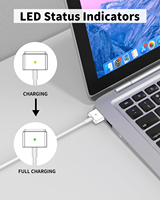 Adaptateur secteur pour ordinateur portable 60W T-Tip pour MacBook Pro Air - 14.85V 3.45A Prise AU Chargeur de remplacement avec certification FCC CE