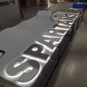 Koncept LED chiếu sáng menu tùy chỉnh 3D kim loại <span class=keywords><strong>Backlit</strong></span> chữ ký tường treo cửa hàng cắt tóc biển quảng cáo dẫn đăng ký với thiết kế độc đáo - Product Image 4