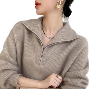 Suéter de Punto Tejido con Cuello en V para Mujer, Suave y Ligero, Estilo Casual, Holgado, de Manga Larga, Relajado, Elegante y Cómodo para Otoño - Product Image 1