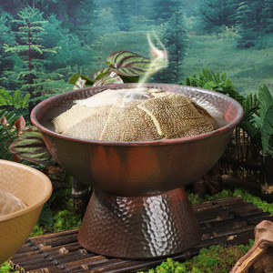Banu Hot Pot Tripe Bowl, Dry Ice Platter, Wild Style Tableware, Iced Goose Intestine and Three Crispy Platter, <b>Melamine</b> - Product Image 2