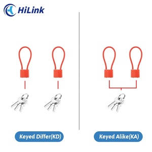 13 ''chống cắt cáp thép ổ khóa cường độ cao an toàn bắn súng kích hoạt cáp khóa với cơ thể màu đỏ và đen - Product Image 6