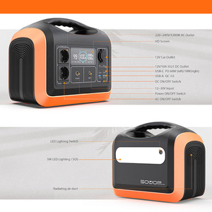 แบตเตอรี่สำรองพกพา 1200W สถานีไฟฟ้าเคลื่อนที่ 1000W เครื่องกำเนิดไฟฟ้าแบบพกพา สำหรับบ้าน ใช้พลังงานแสงอาทิตย์ - Product Image 4