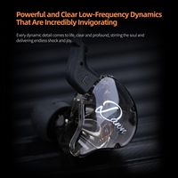 Auriculares Intrauditivos con Cable KZ Dawn HiFi Bass, Cable OFC y Plateado Opcional, Carcasa Transparente, Controlador Dinámico