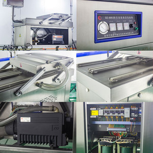 Bán tự động thịt thực phẩm nhựa Túi gạch nhiệt niêm phong bơm đôi buồng chân không niêm phong máy đóng gói - Product Image 5