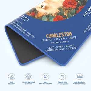 Tapis de Mahjong FX populaire, imprimé chats européens et américains, pour jeux de société, règles anglaises complètes, imperméable, résistant à l'usure, bords soudés - Product Image 1