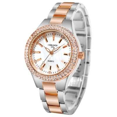 Montre-bracelet de marque de luxe pour femmes, chronographe, bracelet en acier inoxydable, étanche, à Quartz, tendance