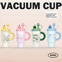 Nouvelle Tasse Isotherme en Acier Inoxydable Adorable et Mignonne, Modèle Hiver, Grande Capacité, Portable, Idéale pour Étudiantes et Usage Scolaire