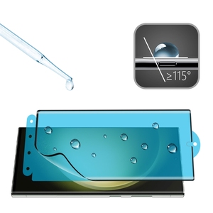 Per Samsung Galaxy S23/S24/S25 Ultra ibrido PMMA <span class=keywords><strong>ceramica</strong></span> proteggi schermo piena colla impronta digitale sblocca pellicola protettiva telefono - Product Image 5
