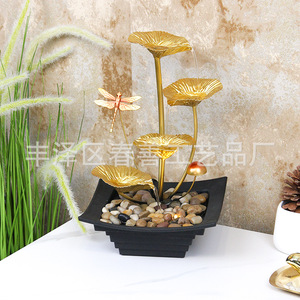 Modern <b>Desktop</b> Water Fountain Iron Plastic 110-220V Eco Friendly Decor For Office Home Entryway TV Stand Coffee Table - Product Image 4