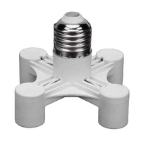 Adaptateur de douille de lampe E27 vers 3 E14 / E27 vers 4 E14, séparateur de douille de lampe, convertisseur à vis, support de lampe à induction, base de lampe
