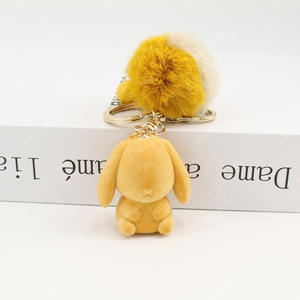 <span class=keywords><strong>Porte</strong></span>-clés <span class=keywords><strong>pompon</strong></span> en fourrure de lapin, 30 pièces, faux bibelot, accessoire pour sac, breloques pour sacs, dessin animé, 2022 - Product Image 2