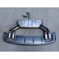 Diffuseur arrière style S3 avec 4 sorties d'échappement chromées pour A3 8V 2013 2014 2015 2016