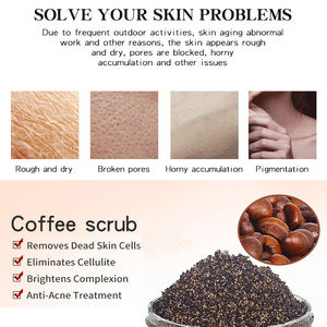 Mascarilla facial blanqueadora corporal, máscara de café orgánico, sal marina, exfoliante natural, café arábigo con colágeno - Product Image 4