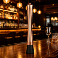 Lot de 4 pilons à cocktail en acier inoxydable 304, ensemble de pilons à cocktail, écraseur de fruits, hachoir à glace pour bar, fête, maison