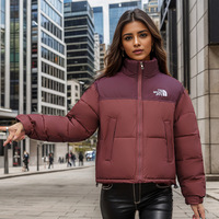 Mode coréenne Patchwork mignon conception courte vers le bas coton pain matelassé manteaux femmes 2023 nouveau automne hiver veste pas cher en gros