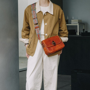 Women's Genuine Leather <b>Mini</b> Square <b>Bag</b> Brown Coffee <b>Black</b> Cover Type Portable Everyday Outfits Summer 2023 - Product Image 2