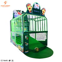 Machine de tir de football interactive pour salle de jeux, avec 4 modes de jeu dynamiques, pour l'entraînement et la récompense par tickets