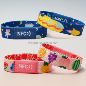 Pulseras elásticas de tela NFC Rfid personalizadas, pulsera elástica con logotipo de Evento de diseño personalizado - Product Image 4
