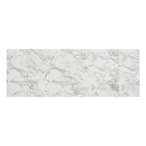 Mesa Rectangular Extensible Cesare, Color Blanco Estatuario, Base de Cerámica y Bronce X, para Comedor Interior - Product Image 3