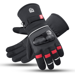 <span class=keywords><strong>Gants</strong></span> de Moto en Cuir d'Hiver pour Hommes, Tactiles, pour Motocross, Cyclisme et Sports de Plein Air, Style Doigt Complet - Product Image 1